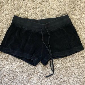 Black Hard Tail Terry Shorts